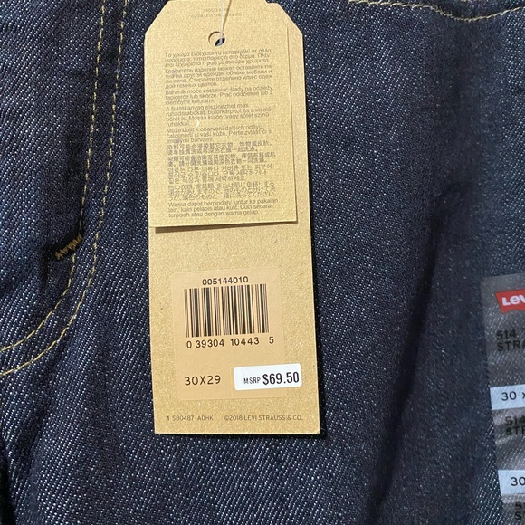 Levi’s 514 Straight Jeans - Dark Wash - NWT - Picture 10 of 10